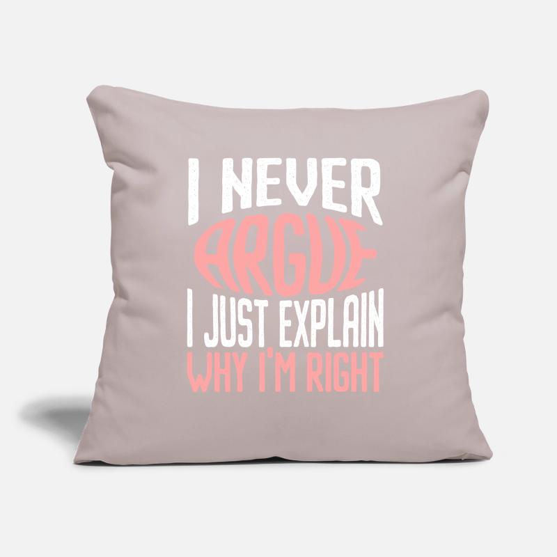 Je ne discute pas, j’explique simplement pourquoi Housse de coussin décorative 45 x 45 cm
