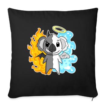 Koala - Angels and Devils - Sofa pillowcase 17,3'' x 17,3'' (45 x 45 cm) - black - Front