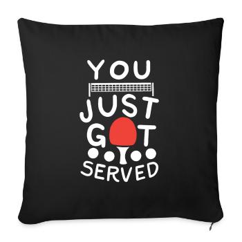 You Just Got Served - Sofa pillowcase 17,3'' x 17,3'' (45 x 45 cm) - black - Front