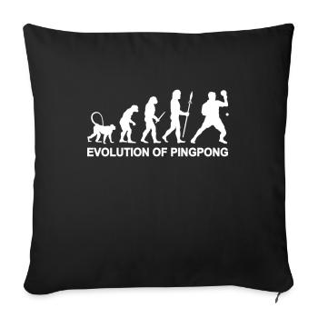 Ping Pong Evolution - Sofa pillowcase 17,3'' x 17,3'' (45 x 45 cm) - black - Front