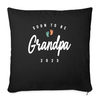 Mens Soon To Be Grandpa 2023 Grandparents Day - Sofa pillowcase 17,3'' x 17,3'' (45 x 45 cm) - black - Front