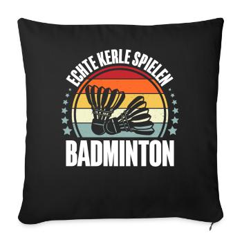 Badminton - Sofakissenbezug 45 x 45 cm - Schwarz - Vorne