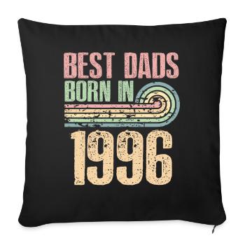 Les meilleurs pères sont nés en 1996, 27 ans, - Housse de coussin décorative 45 x 45 cm - noir - Devant