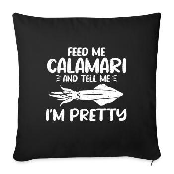 Seafood lover gift seafood - Sofa pillowcase 17,3'' x 17,3'' (45 x 45 cm) - black - Front