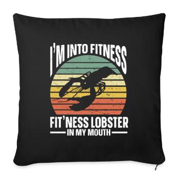 Seafood lover gift seafood - Sofa pillowcase 17,3'' x 17,3'' (45 x 45 cm) - black - Front