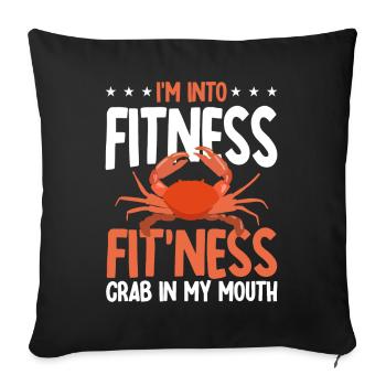 Seafood Lovers Gift Seafood - Sofa pillowcase 17,3'' x 17,3'' (45 x 45 cm) - black - Front