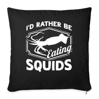 Seafood Lovers Gift Seafood - Sofa pillowcase 17,3'' x 17,3'' (45 x 45 cm) - black - Front