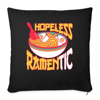 Ramen Nudelsuppe Japanische Kawaii Geschenk Ramen - Sofakissenbezug 45 x 45 cm - Schwarz - Vorne