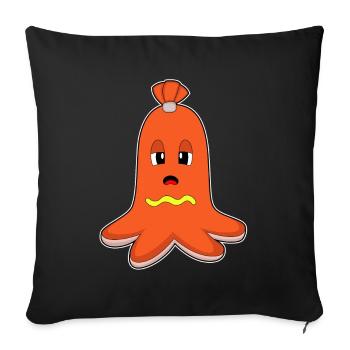 Krake Hotdog - Sofakissenbezug 45 x 45 cm - Schwarz - Vorne