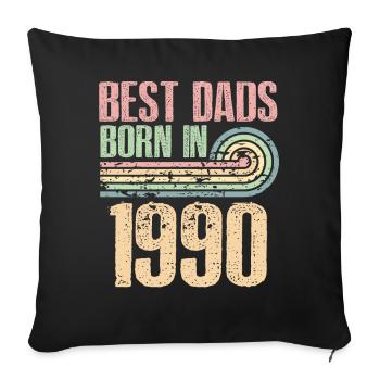 Les meilleurs pères sont nés en 1990, à l’âge de 33 ans, - Housse de coussin décorative 45 x 45 cm - noir - Devant