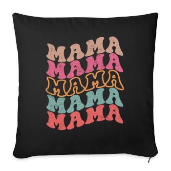 Retro Groovy Mama For Mother's Day - Sofa pillowcase 17,3'' x 17,3'' (45 x 45 cm) - black - Front