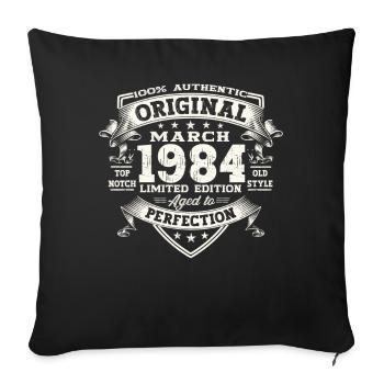 39th birthday Mann Original March Born 1984 - Sofa pillowcase 17,3'' x 17,3'' (45 x 45 cm) - black - Front