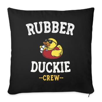 Canard en caoutchouc Canard jaune Équipage Baignade Canards Canards Canards - Housse de coussin décorative 45 x 45 cm - noir - Devant