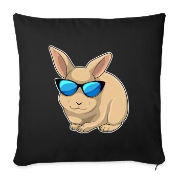 Rabbit Sunglasses - Sofa pillowcase 17,3'' x 17,3'' (45 x 45 cm) - black - Front
