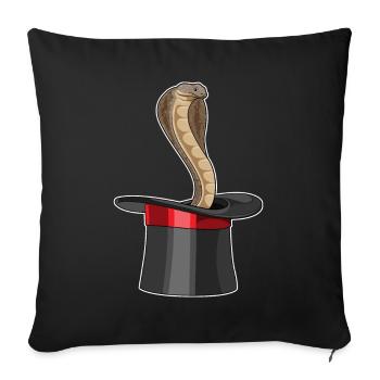 Cylindre Snake Wizard - Housse de coussin décorative 45 x 45 cm - noir - Devant