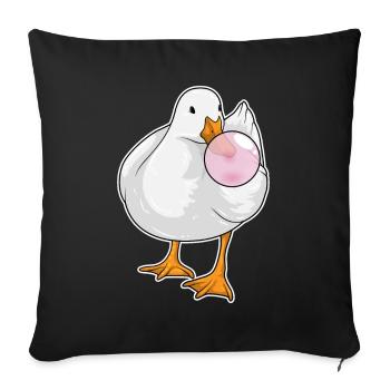 Gomme à mâcher de canard - Housse de coussin décorative 45 x 45 cm - noir - Devant