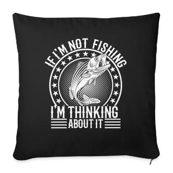 Pêche Chasse Fish Hunter - Housse de coussin décorative 45 x 45 cm - noir - Devant