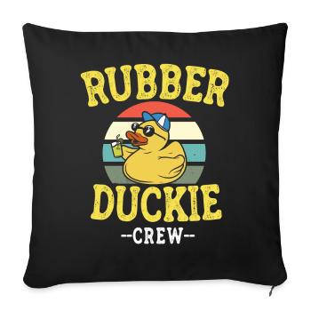 Rubber Duck Yellow Duck Crew Rubber Ducks Ducks Ducks - Sofa pillowcase 17,3'' x 17,3'' (45 x 45 cm) - black - Front