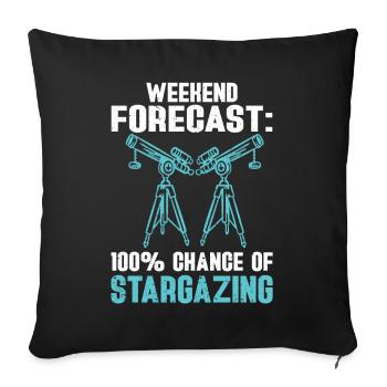 Stargazer Poison Cosmology Stargazing - Sofa pillowcase 17,3'' x 17,3'' (45 x 45 cm) - black - Front