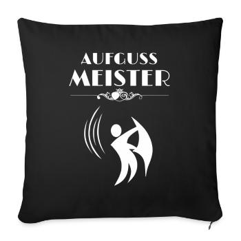 Aufguss Meister Sauna - Sofakissenbezug 45 x 45 cm - Schwarz - Vorne
