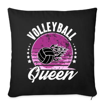 Volley-ball - Housse de coussin décorative 45 x 45 cm - noir - Devant