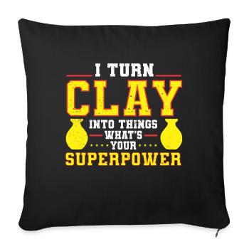 Ceramic Oven Cermaicist Ceramic Clay Oven Pot - Sofa pillowcase 17,3'' x 17,3'' (45 x 45 cm) - black - Front