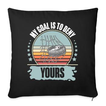 Eishockey  - Sofa pillowcase 17,3'' x 17,3'' (45 x 45 cm) - black - Front
