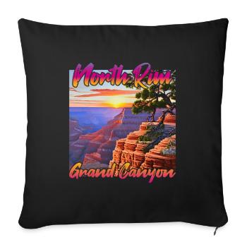 Sunset North Rim Grand Canyon - Sofa pillowcase 17,3'' x 17,3'' (45 x 45 cm) - black - Front