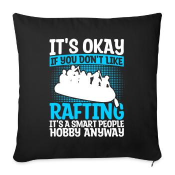 Rafting Raft Gift Paddler Rafting - Sofa pillowcase 17,3'' x 17,3'' (45 x 45 cm) - black - Front