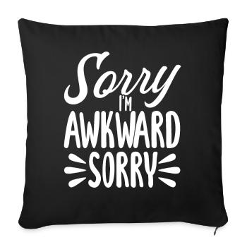 Cadeau Introverti Sarcastique Introverti - Housse de coussin décorative 45 x 45 cm - noir - Devant