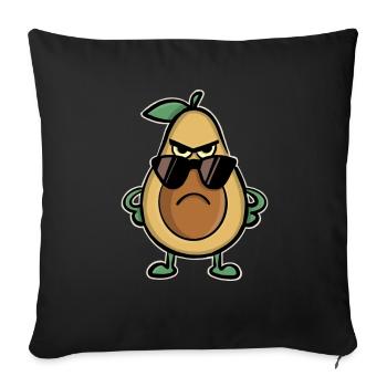 Avocado Sonnenbrille Cool Lustig - Sofakissenbezug 45 x 45 cm - Schwarz - Vorne