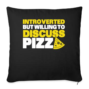 Introverted Gift Sarcastic Introverted - Sofa pillowcase 17,3'' x 17,3'' (45 x 45 cm) - black - Front