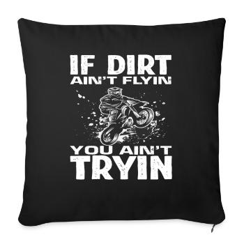 Motocross Children's Motocross Mud - Sofa pillowcase 17,3'' x 17,3'' (45 x 45 cm) - black - Front