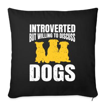 Cadeau Introverti Sarcastique Introverti - Housse de coussin décorative 45 x 45 cm - noir - Devant