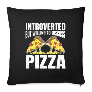 Introverti Cadeau Sarcastique Introverti - Housse de coussin décorative 45 x 45 cm - noir - Devant
