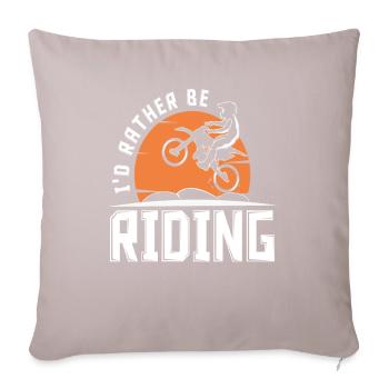 Motocross Moto Motard Dirt Bike - Housse de coussin décorative 45 x 45 cm - taupe clair - Devant