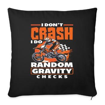 Motocross Stuntman Dirt Bike Biker - Sofakissenbezug 45 x 45 cm - Schwarz - Vorne