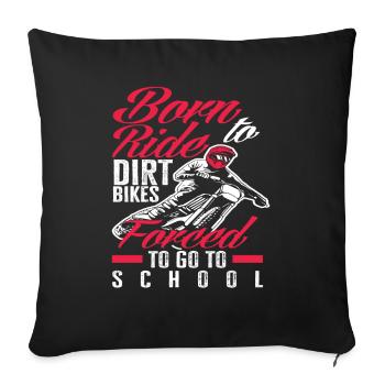 Motocross Children's Motocross Mud - Sofa pillowcase 17,3'' x 17,3'' (45 x 45 cm) - black - Front