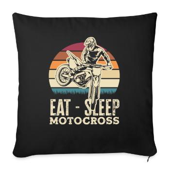 Motocross Children's Motocross Mud - Sofa pillowcase 17,3'' x 17,3'' (45 x 45 cm) - black - Front