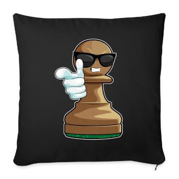 Pawn Pawn Chess - Sofa pillowcase 17,3'' x 17,3'' (45 x 45 cm) - black - Front