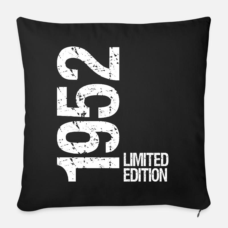 Édition limitée de 1952 - Housse de coussin décorative 45 x 45 cm - noir