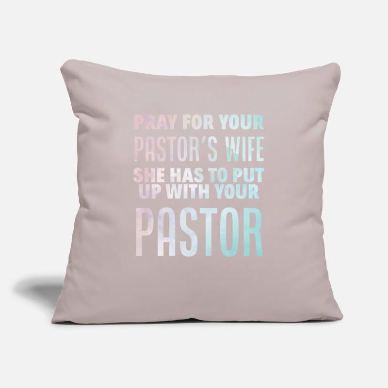 Pasteur Pasteur Prédication Chrétien priant Housse de coussin décorative 45 x 45 cm