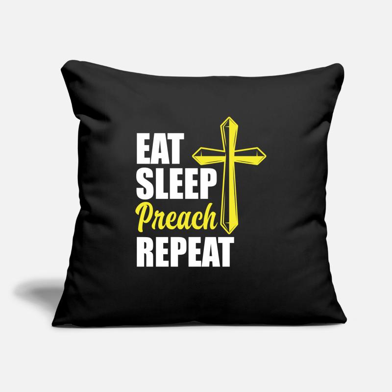 Pasteur Pasteur Alimentation Sommeil Prédication Housse de coussin décorative 45 x 45 cm