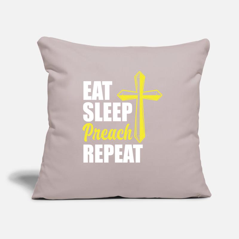 Pasteur Pasteur Alimentation Sommeil Prédication Housse de coussin décorative 45 x 45 cm