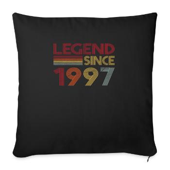 1997 Geburtstag Legend since Retro Vintage - Sofakissenbezug 45 x 45 cm - Schwarz - Vorne