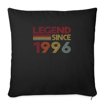 1996 Birthday Legend depuis Retro Vintage - Housse de coussin décorative 45 x 45 cm - noir - Devant