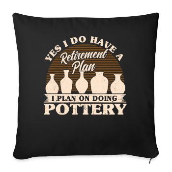 Ceramic Oven Cermaicist Ceramic Clay Oven Pot - Sofa pillowcase 17,3'' x 17,3'' (45 x 45 cm) - black - Front