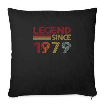 1979 Birthday Legend depuis Retro Vintage - Housse de coussin décorative 45 x 45 cm - noir - Devant