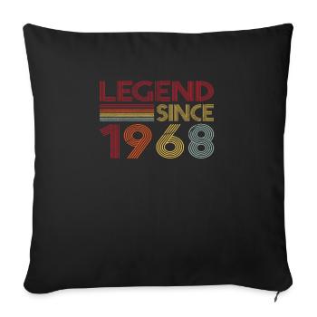 1968 Birthday Legend depuis Retro Vintage - Housse de coussin décorative 45 x 45 cm - noir - Devant