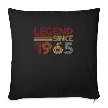 1965 Birthday Legend since Retro Vintage - Sofa pillowcase 17,3'' x 17,3'' (45 x 45 cm) - black - Front